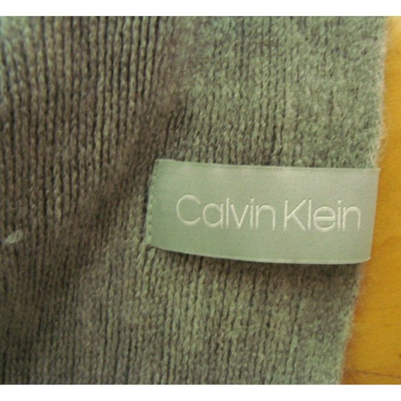 Calvin Klein Gray Acrylic Glitter Knit Infinity Scarf Warm Soft Stretch 33x12" - Picture 8 of 16